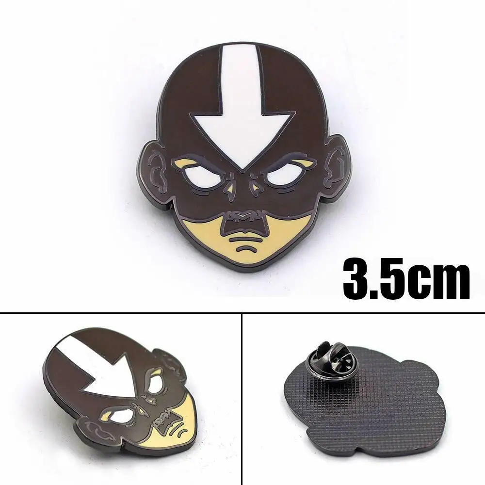 

Avatar: The Last Airbender Aang Metal Badge Backpack Brooch Pin Chest Ornament Cospaly Collection 3.4cm Gift Cool