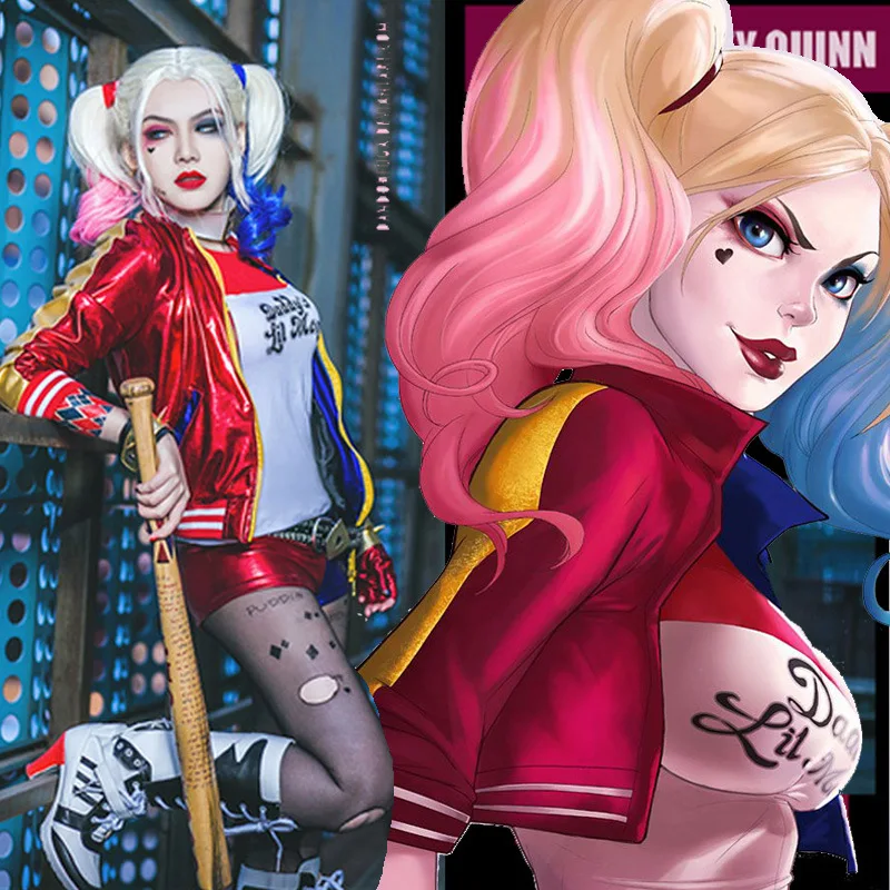 

2018 Movie Suicide Squad Harley Quinn Cosplay Costumes Halloween Adult Women clothes