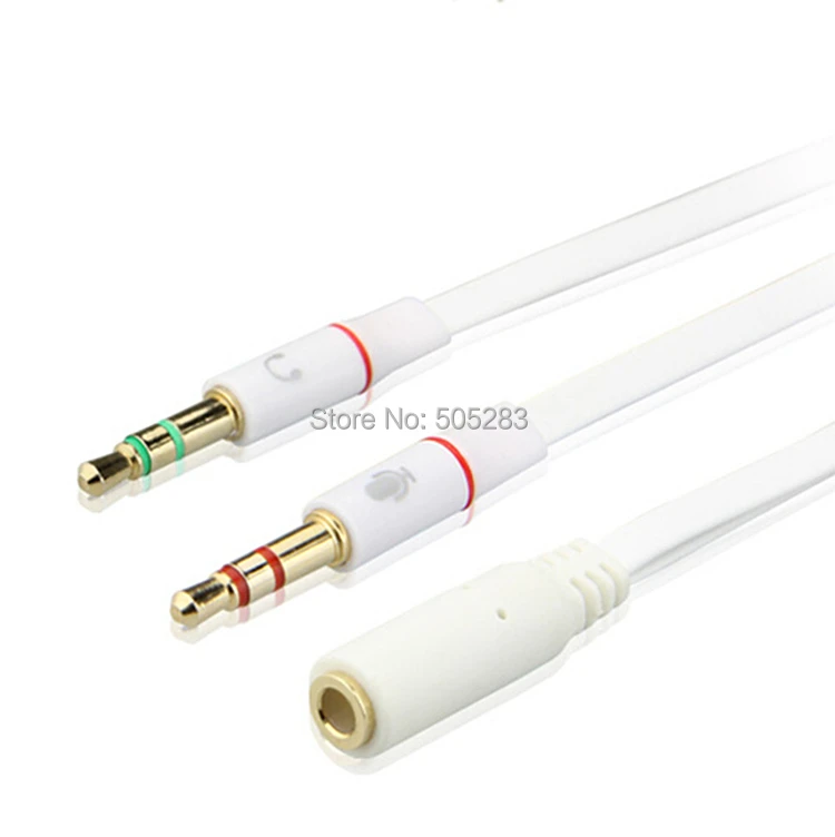 

3.5mm Female to Male Earphone Mic Jack Audio Cable Adapter Y Splitter Audio Adapter Converter for Laptop Microphone HY564