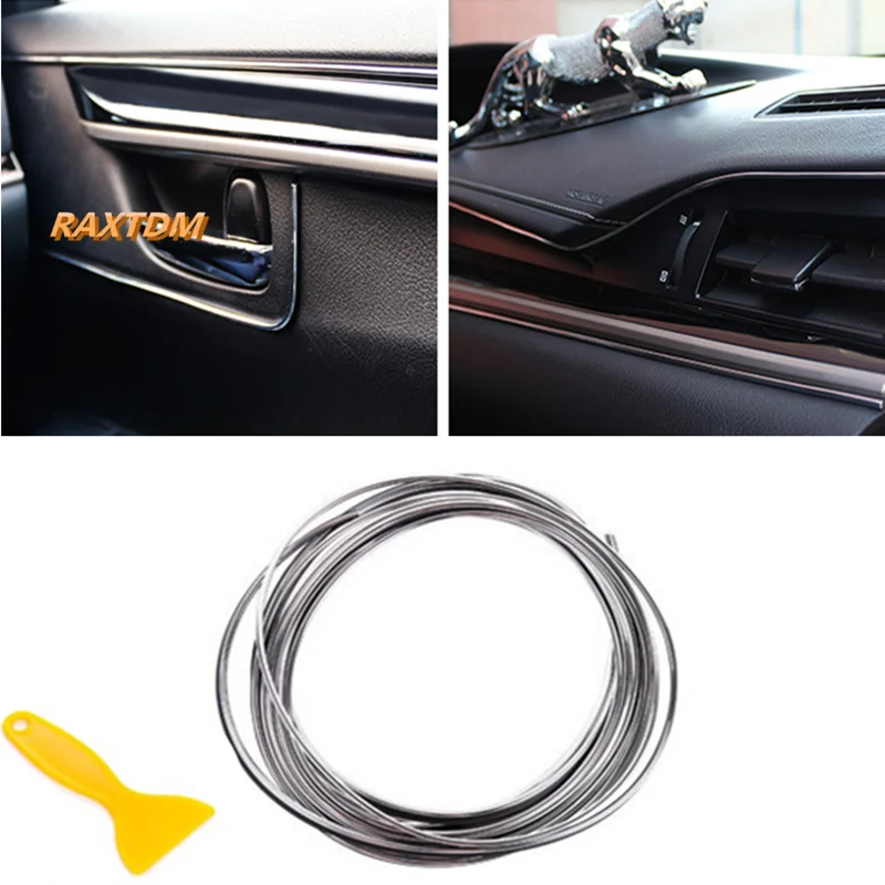 

5m Car Interior Mouldings Trim Decorative Strip Line for Peugeot RCZ 206 207 208 301 307 308 406 407 408 508 2008 3008 4008 5008