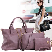 2017 frauen Handtaschen Neue Ankunft Composite-taschen 3 Stück Mode Lässig Leder Umhängetasche Tragetaschen Messenger Crossbody Bolos