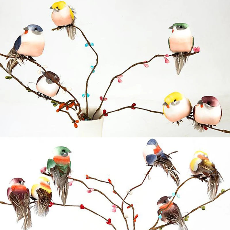1X Fake Bird Simulation Artificial Feather Dove Feather Decor Venue Ornament ^.