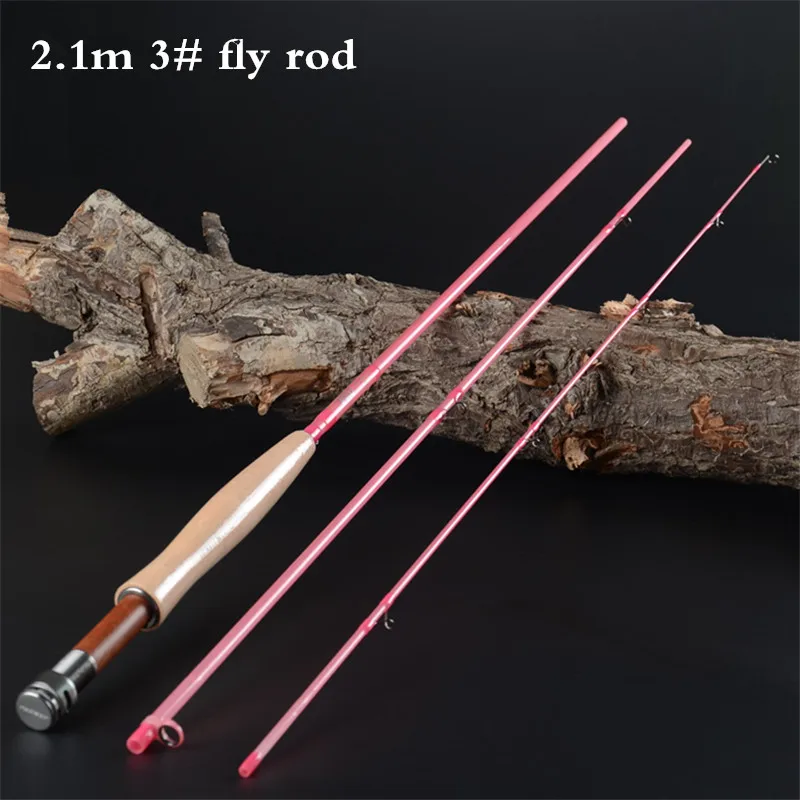 Hi.Whale Transparent Carbon Cloth Fly rod 2.1m 3 section line wt 3# Advanced Lady Fly fishing Rod