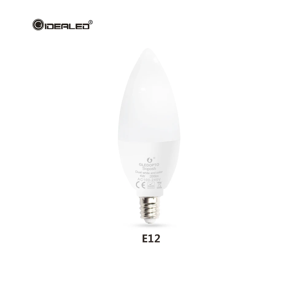 Умная Светодиодная лампа Zigbee 4 Вт, Свеча rgbw/rgbww/cw, умное управление приложением, AC100-240V wotk с amazon echo plus и zigbee hub
