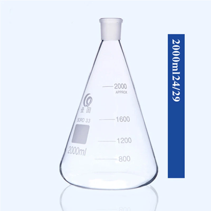 Standard Caliber Glass Conical Flask Ground glass joint Laboratory Triangle bottle Measuring cup Laboratory equipment