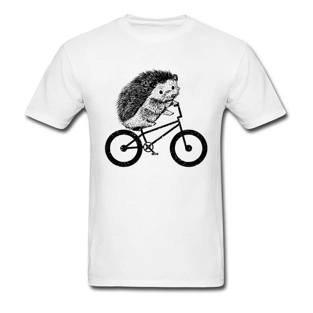 Cute Hedgehog Riding Bmx_white