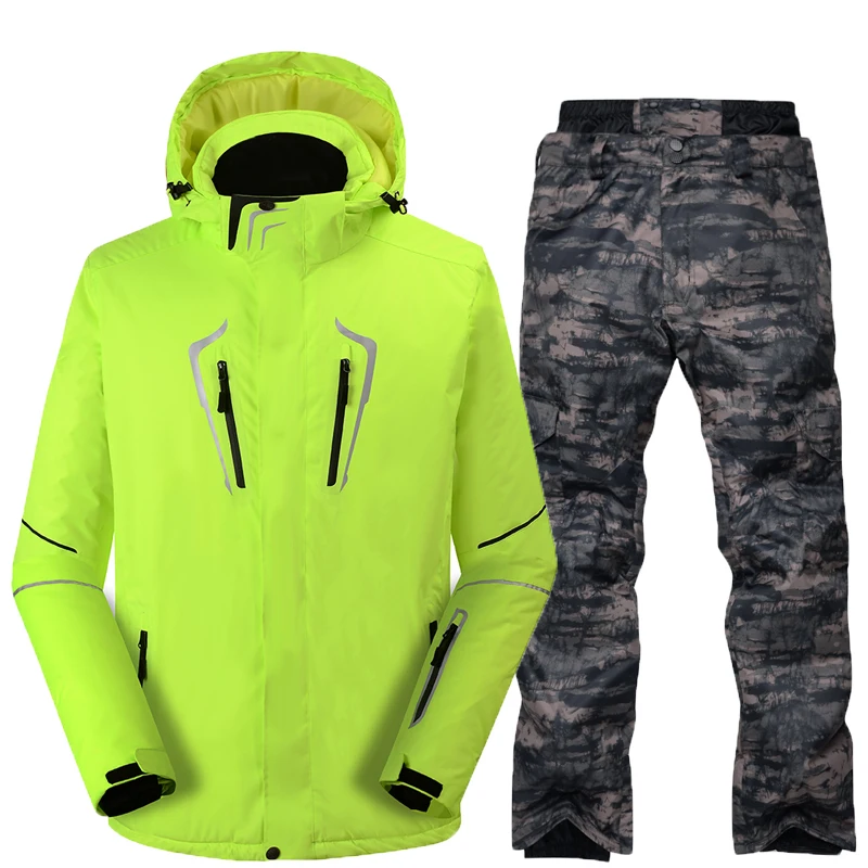 Новая мужская лыжная куртка, уличная лыжная куртка, ветрозащитная Теплая Лыжная куртка, водонепроницаемая зимняя куртка, спортивная одежда, комплект зимней одежды