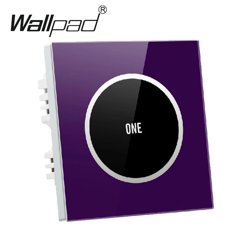 Buy HOT Tempered Glass Purple 1 gang 1 way Touch Wall