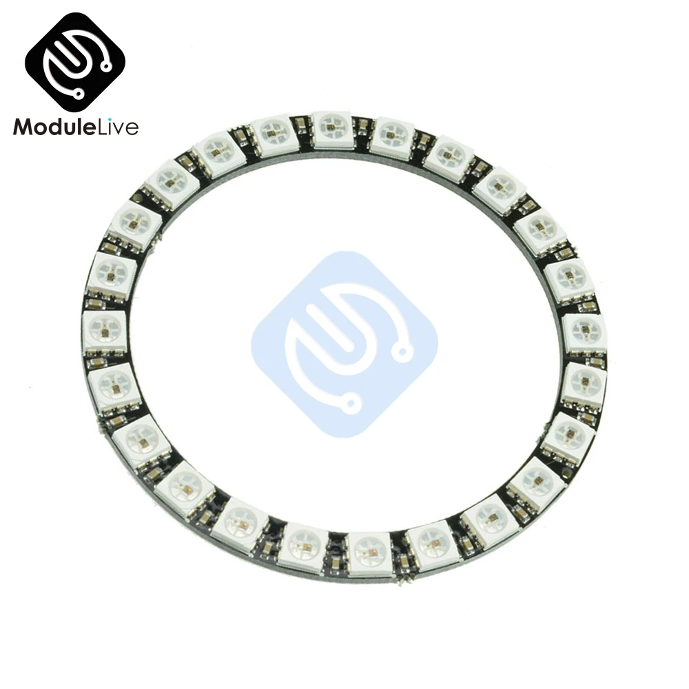 WS2812B модуль полосы 24 бит X WS2812 5050 RGB светодиодная кольцесветильник лампа с