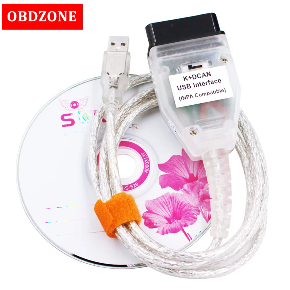 

TOP Quality for BMW INPA K+CAN K DCAN Interface for BMW INPA Ediabas USB Cable with FT232RQ Chip with Switch