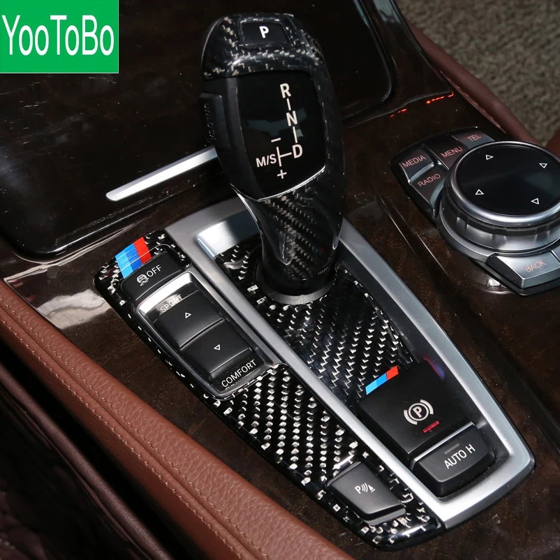 Для BMW F07 F10 F25 F26 из углеродного волокна сменная Автомобильная панель переключения