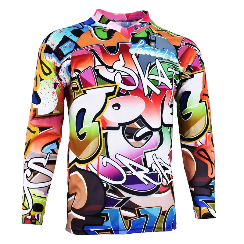 

2018 SPTGRVO Enduro Bike mtb Team Motocross Racing Long Sleeve mtb Cycling Jersey BMX MX Jersey Men Motorbike Clothes MTB Jersey