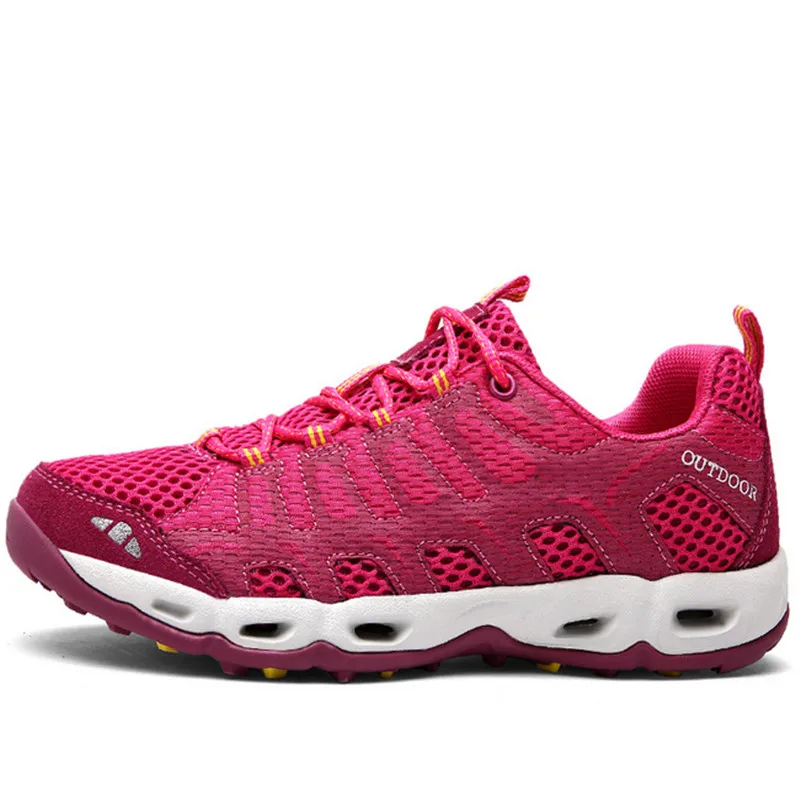 Дышащая сетчатая женская уличная прогулочная спортивная обувь для мужчин и женщин кроссовки для бега Нескользящие внедорожные кроссовки для бега, атлетики - Цвет: F