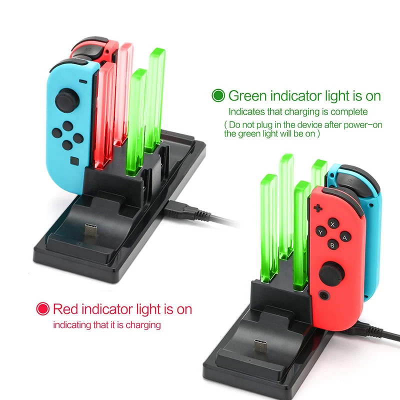 Charging Dock For Nintend Switch Joy-con Controller LED Type-C Charger For Nintendo Switch Pro Gamepad Charge Stand NS Switch