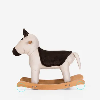 

Children's rocking horse solid wood animal stool baby cartoon footstool toy Trojan cute rocking chair small bench