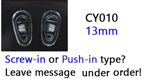 CY010 screw or push Оптические аксессуары Силиконовые носовые упоры различных типов и размеров дополнительные очки носовые упоры очки ремонт части - Цвет: CY010 screw or push