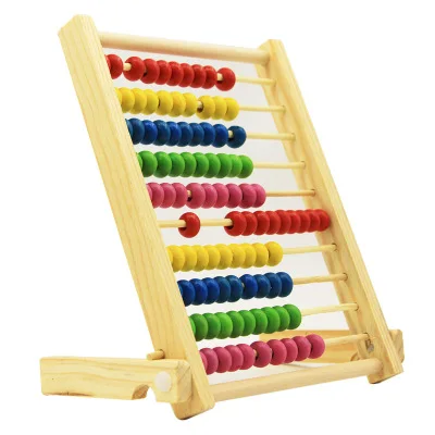 

Kids Baby Wooden Abacus Toys Small Calculator Handcrafted Educational Children's Calculating Beads Early Learning