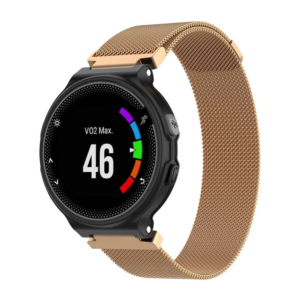 Новые Лидер продаж Малый Миланского Магнитная часовая полоса ремешок для Garmin Forerunner 220 235 235 735 Смарт часы ремешок