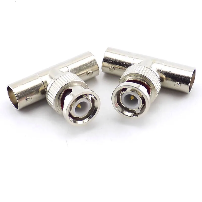 

Gakaki 100x wholesale BNC Connector Male to 2 Female BNC Coupler Splitter Injector camera Power supply module for accesory cctv