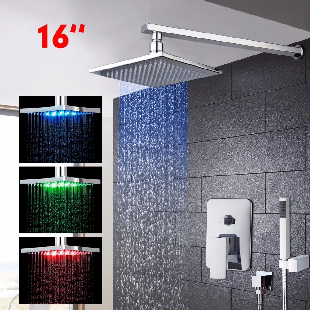 Led bathroom shower set faucet with 8