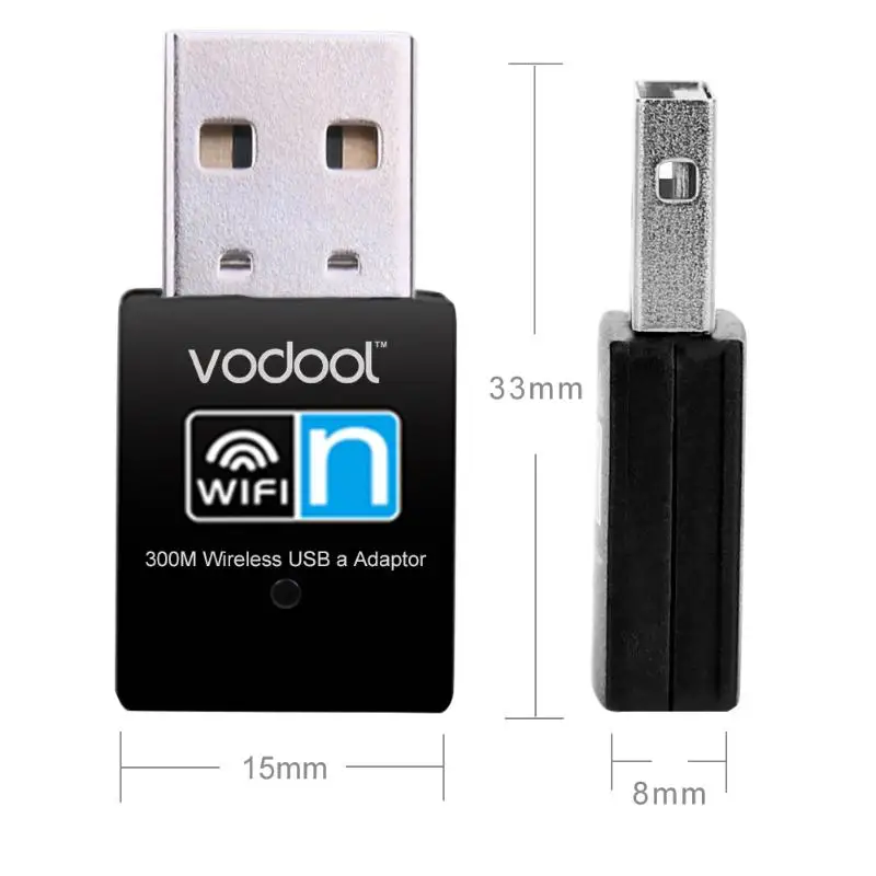 Wireless USB WiFi Adapter 300Mbps Wi-fi Receiver Antenna PC Network Card