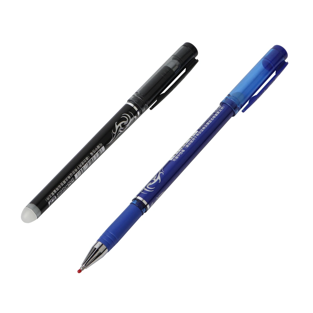 

12PCS/LOT Hot Erasable Gel Pen Refills Blue And Black Writing 0.5mm A Magical Writing Neutral Pen for Office & School Supplies
