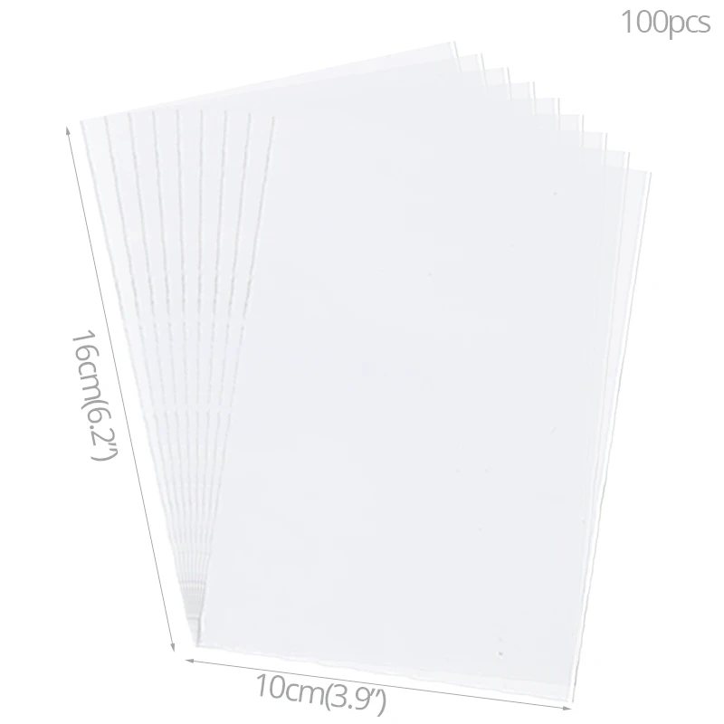 Size 4 WEIGAO 100 шт прозрачный целлофановый пакет, пластиковые подарочные пакеты, прозрачные конусные мешки для конфет на свадьбу, день рождения, вечеринку, декор для детского душа - Цвет: Size 4
