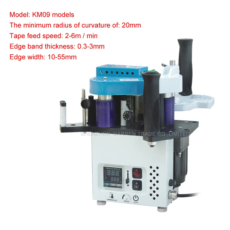 

KM09 Manual Egde Banding Machine With Speed Control Model Woodworking/Portable/Mini Compact Handheld Bander Machine 110V/220V