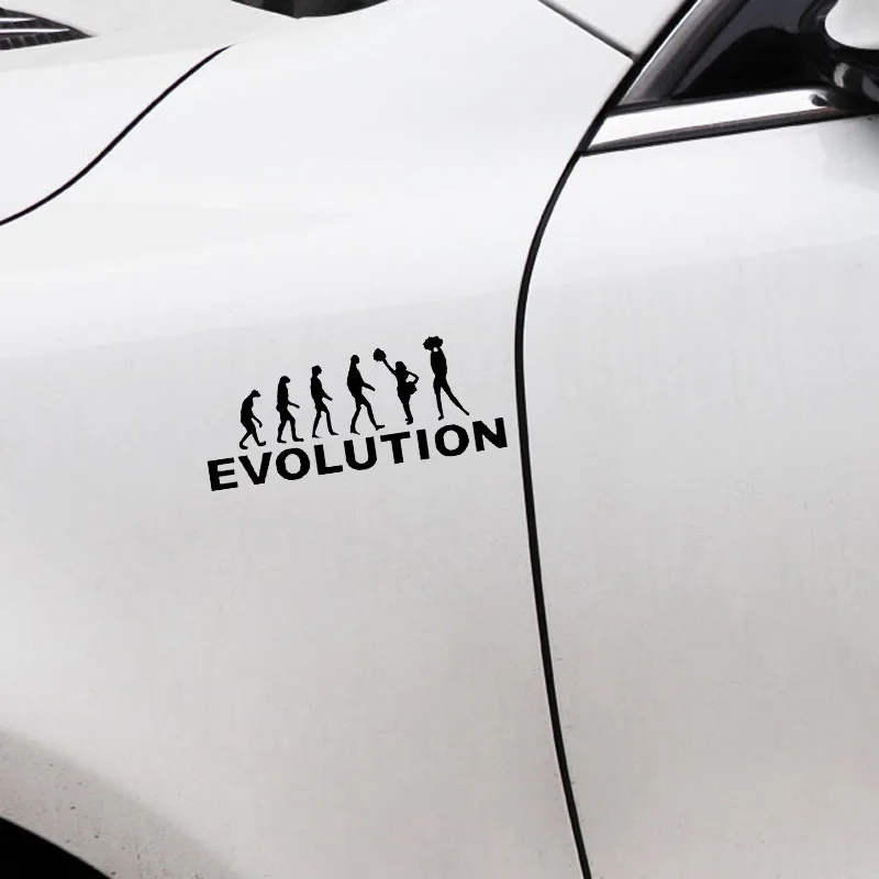 YJZT 15 4*6 3 см модная EVOLUTION Cheerleader декор для Автомобиля Виниловые высококачественные