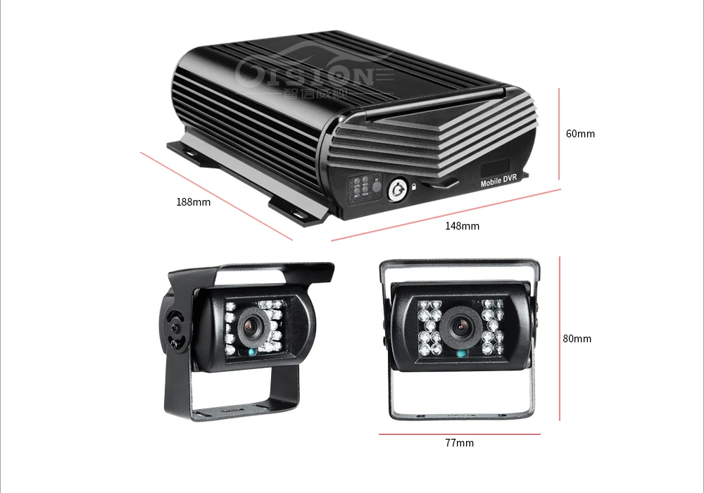 Видеорегистратор с камерой заднего вида 1080P AHD Dvr Wi Fi GPS HDD 4 канала жесткий диск 2 ТБ