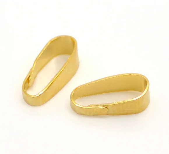 

Zinc metal alloy Pendant Bails Clips & Pendant Clasps Gold Color 11mm( 3/8") x 4mm( 1/8"), 50 PCs new