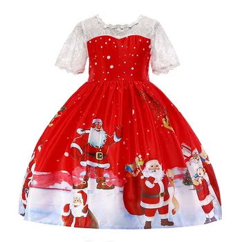 

2018 new baby girl clothes children's dress toddler children's Christmas costume Santa princess dress for party dress