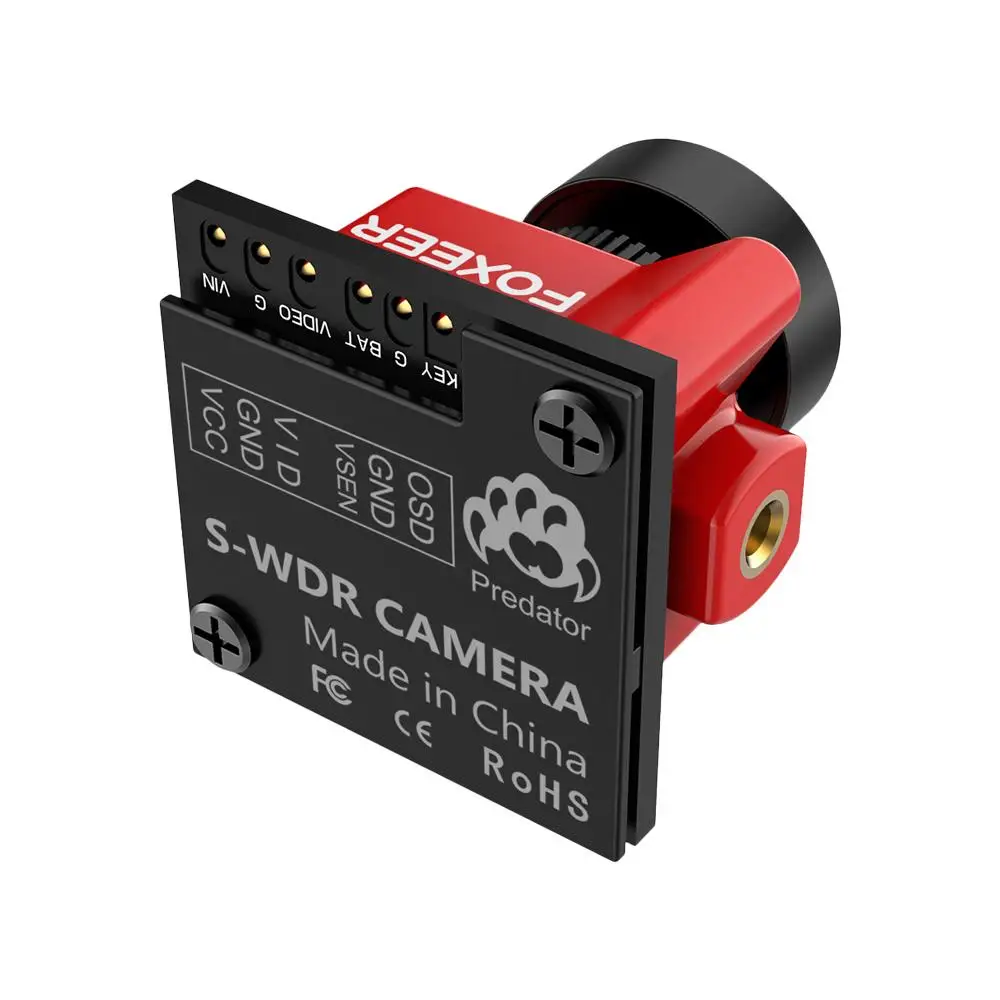 Новая камера Foxeer Predator Micro V4 FPV 16:9/4:3 PAL/NTSC переключаемая Супер WDR OSD 4 мс с задержкой