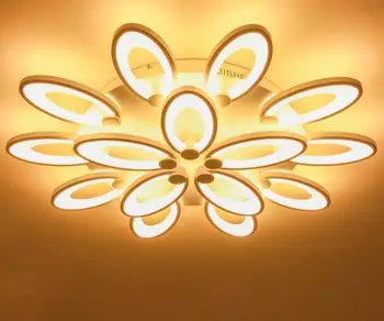 

New Modern LED Flower Oval Petal Acrylic Ceiling Lamp Pendant Lighting Bedroom LivingroomFlush Mount
