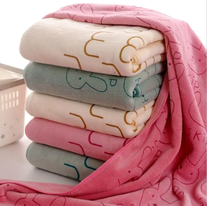 

Wholesale 5pcs/lot 70*140cm Colorful soft Microfiber BathTowels Home Decor Cheap Price High Quality Cartoon Kid's Summer Quilts