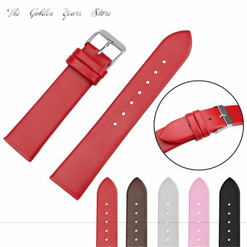 

New 2018 relogio Reloj watch WristWatch Band Strap 20mm Women Fashion Leather Watch Strap Watch Band WatchBand Gift 1220d30