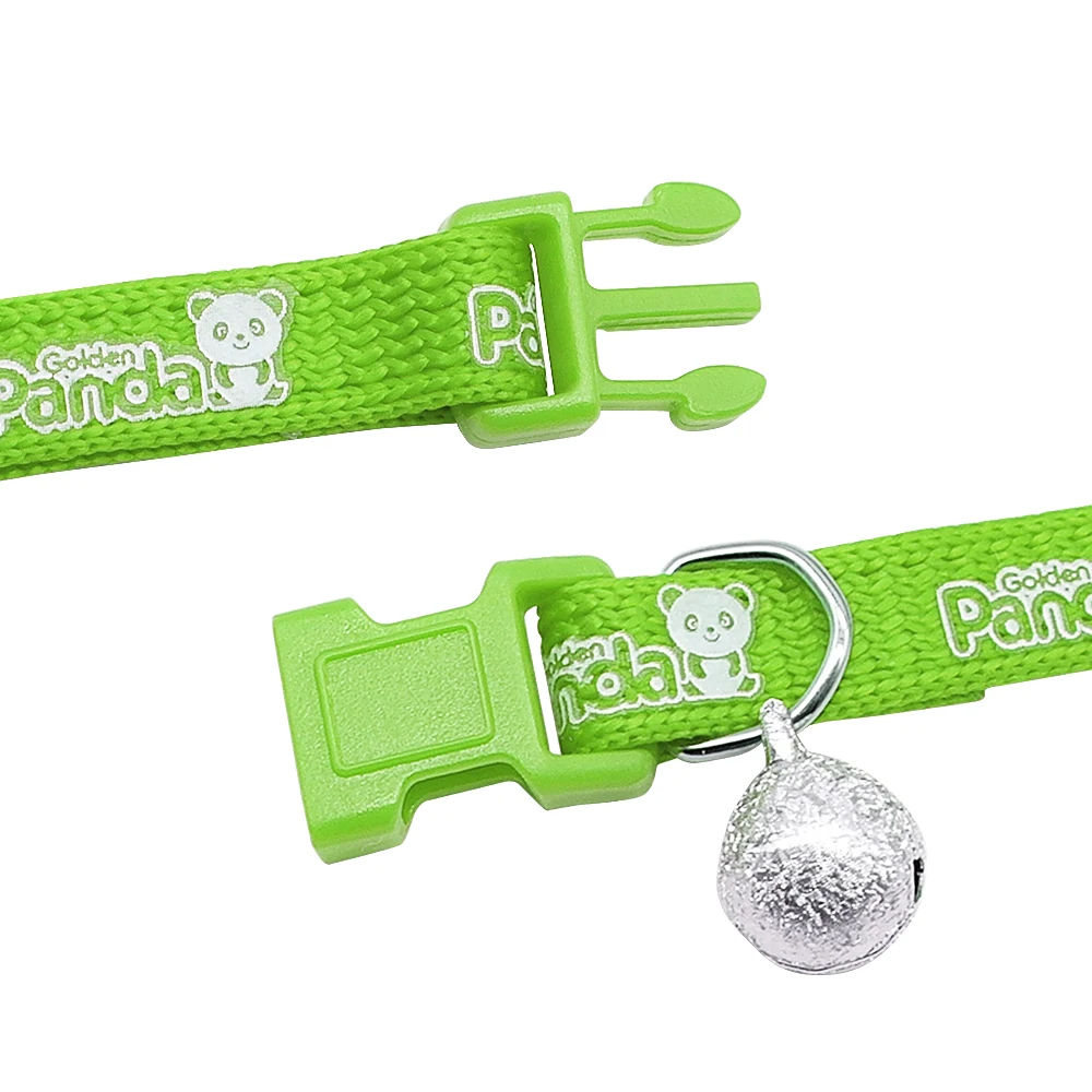 Safety Nylon Cat Dog Collar Lovely Adjustable Breakaway Pet Cat Collars With Bell Fluorescence Pet Cats Kitten Supplies