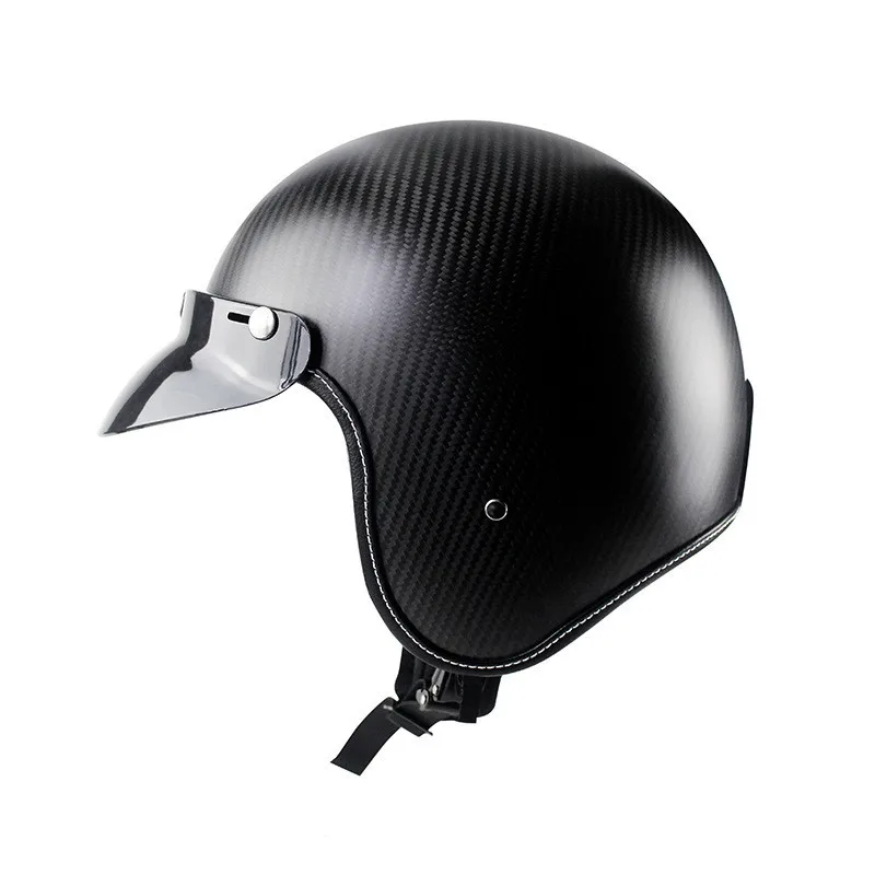 

VOSS half helmet Carbon fiber helmets retro helmet Motorcycle moto vintage casque jet scooter helmet motorhelm capacete moto