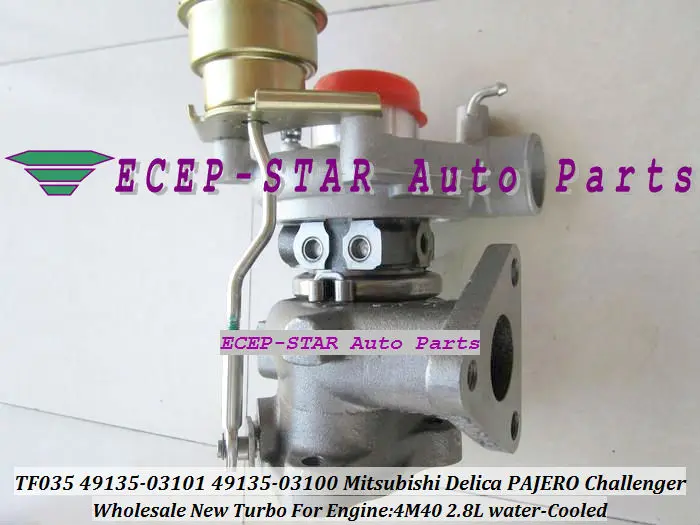 Турбокомпрессор с водяным охлаждением TF035 49135-03101 49135-03100 ME201677 турбины турбонагнетатель для Mitsubishi Delica PAJERO Challenger 4M40 2.8L