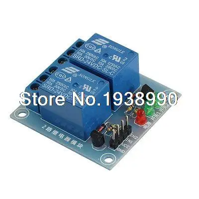 DC 24V 2 Channel High Level Trigger PLC Relay Module for font b Arduino b font