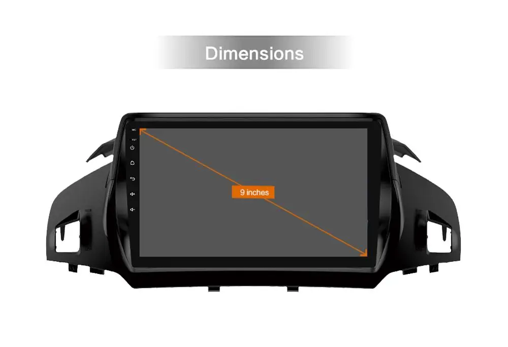  2 din Autoradio Car Stereo Radio Android 9.0 For Ford Kuga radio multimedia player with Wifi Split 