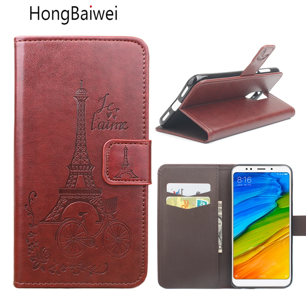 

for India Version Xiaomi Redmi Note 5 Cover Wallet Style Fashion Embossed Flip Leather Cover Case for Xiaomi Redmi Note 5 India