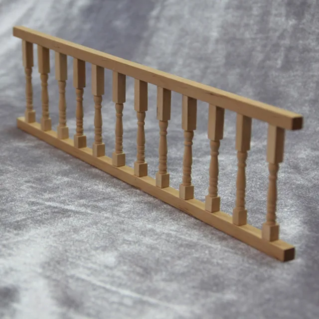 12inch DIY Wooden Baluster Guardrail Handrail Dollhouse Miniature