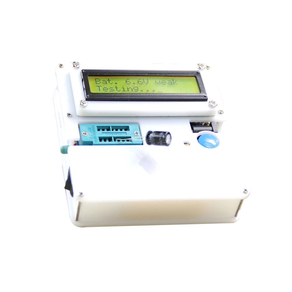

Transistor Tester DIY Kit Resistor Capacitor Triode Electronic Measurement with Acrylic Shell and Parts smarter meter Set