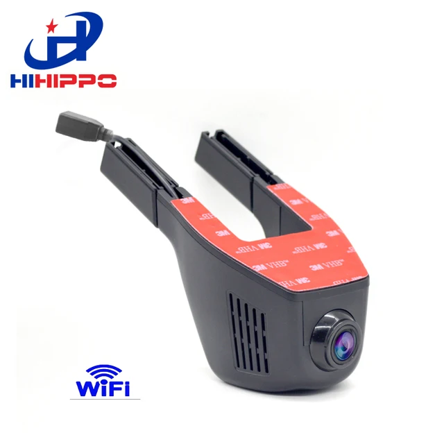 HIhippoCar Даш Камера с Wi-Fi, Поддержка APP IOS и Android Системы, 140 Градусов Широкоугольный Dashboard Камеры Вождения Рекордер DVR для