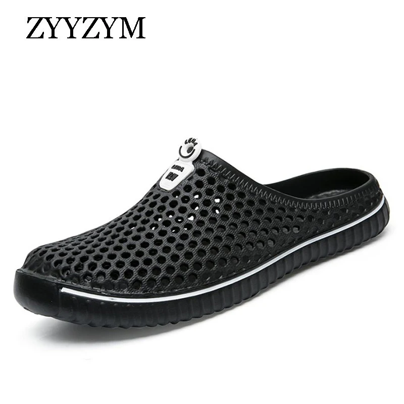 ZYYZYM Men Slippers Unisex Summer Shoes Men Hollow Slippers Men Outdoor Breathable Casual Couple Beach Sandal Shoes big sizes