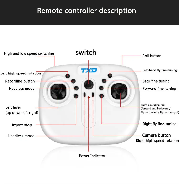 Дрона с дистанционным управлением пульт дистанционного управления quad Дрон TXD-8S с камерой 2,4 г 6 осях, с пультом дистанционного управления, вертолет с веб-камерой HD Регулируемый best