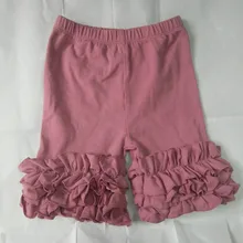 Детские хлопковые шорты с оборками футболки для девочек ясельного возраста, детские трикотажные шорты для маленьких девочек Детская летняя одежда шорты От 1 до 8 лет