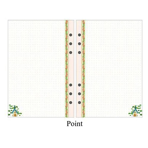 Горячая Новинка милый A5/A6/A7 блокнот наполнитель бумага s креативный 6 отверстий спираль наполнитель бумага для Filofax Binder школа планирования поставки - Цвет: Point