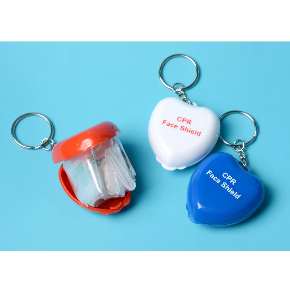 400 шт CPR спасательные защитные маски ключи Чиан рот в рот лицевые щитки с односторонним клапаном для тренировки первой помощи